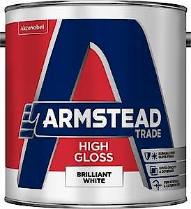 Armstead Trade High Gloss Paint Brilliant White 5 Litres