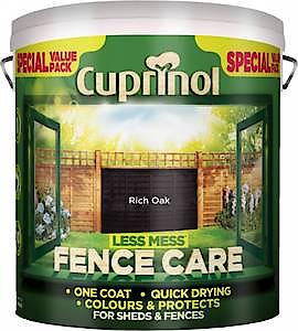 Cuprinol Less Mess Fence Care Rich Oak 6 Litre