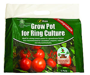 Vitax Grow Pots For Ring Culture Pack 6 – Boost Growth for Heavy-Feeding Plants!