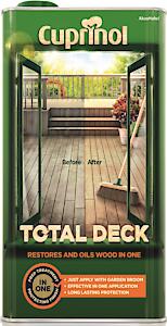Cuprinol Total Deck Restore & Oil Wood Clear 5 Litre.