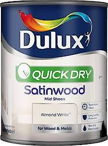 Dulux 5211308 Quick Dry Satinwood Paint For Wood And Metal - Mineral Mist 750Ml