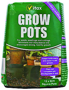 Grow Pots 9cm Square 12