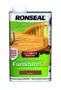 Ronseal Uhwgfoc1L 1 Litre Ultimate Protection Hardwood Garden Furniture Oil -Natural