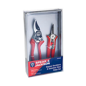 Spear & Jackson Bypass Secateurs & Mini Snips Set