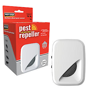 Pest-Stop Indoor Pest Repeller - Small House - Ultrasonic Waves Target Rodents Or Insect Pests
