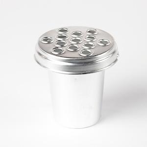 GRAVE VASE CONTAINER SILVER 13CM