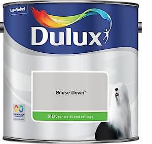 Dulux Silk Emulsion Paint For Walls And Ceilings - Goose Down 2.5 Litres