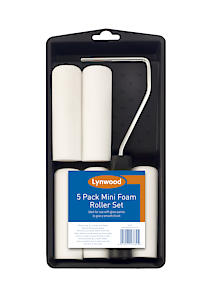 Pack Of 10 X 4" Decorators Mini Foam Paint Roller Sleeves. Lynwood Decorating Tools Rs102