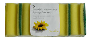 Minky Easy Grip Heavy Duty Sponge Scourer X5