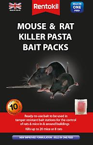 New Rentokil Mouse And Rat Killer Pasta Bait Packs 10 X 10G Sachets Fmr52