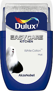 Dulux Easycare Kitchen Tester Paint, White Cotton, 30 Ml