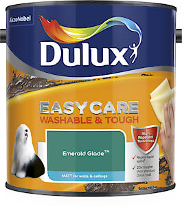 Dulux Easycare Washable & Tough Matt Emulsion Paint For Walls And Ceilings Emerald Glade 2.5L