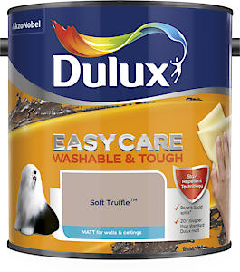 Dulux Easycare Matt Emulsion Paint For Walls And Ceilings - Soft Truffle 2.5L