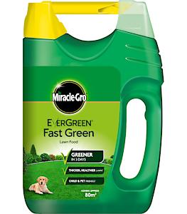 Miracle-Gro Evergreen Fast Green Lawn Food, Spreader, 80 M2 (Child And Pet Friendly)