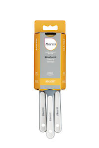 Harris Seriously Good Woodwork Stain & Varnish Paint Brushes, 3 Brush Pack In Grey