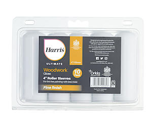 Harris Ultimate Woodwork Gloss Roller Sleeves | 10 Pack | 4"