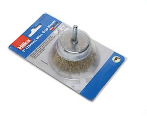 Hilka 51950003 3" Wire Cup Brush, Silver