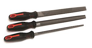 Hilka 69800003 3Pc Engineers File Set, Black/Silver, 8"