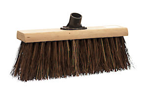 Newman Wooden Broom Head-Replacement Wooden Broom Head Outdoor Garden Yard Brush