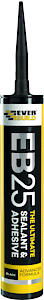 Everbuild Eb25 The Ultimate Sealant And Adhesive Cartridge Adhesive Black €“ 300Ml