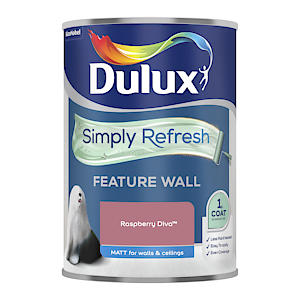 Dulux 5569237 Simply Refresh Feature Wall Matt Emulsion Paint, Raspberry Diva, 1.25 L