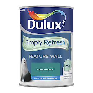 Dulux Simply Refresh Feature Wall Matt Emulsion Paint - Proud Peacock - 1.25L, 5569251