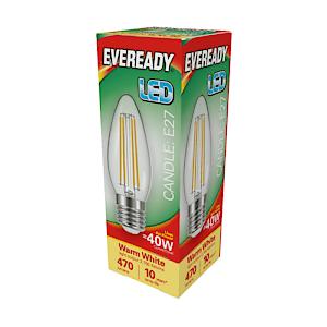 Er Led 4W Clear Candle 470Lm E27