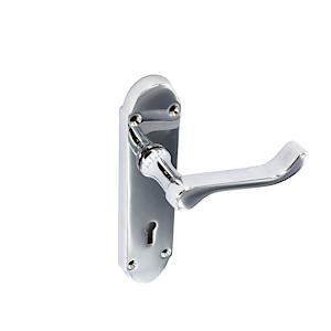 Chrome Shaped Lock Handles S2710