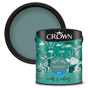 Crown 2.5L Breatheasy Matt Emulsion Paint For Walls & Ceilings - Botany Bay