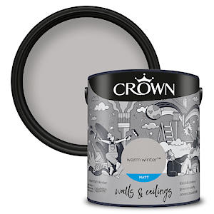 Crown 2.5L Breatheasy Matt Emulsion Paint For Walls & Ceilings - Warm Winter