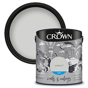 Crown 2.5L Breatheasy Matt Emulsion Paint For Walls & Ceilings - Taffeta