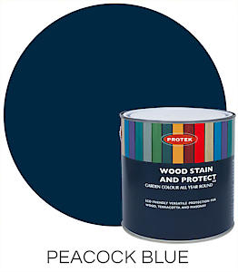 Protek Wood Stain And Protect - 1 Litre - Peacock Blue