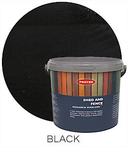 Protek Shed And Fence Stain Black 5 Litres