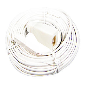 Dencon Accessories Ltd 20M Telephone Extension Cable For Bt Type Phone Sockets