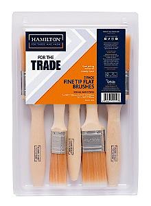 Ham Trade F/Tip Flat Brushes 6 Pk