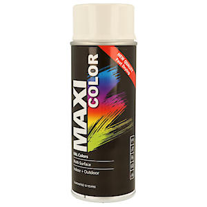 MAXI COLOR Quick Drying Spray Paint Gloss White 400ml