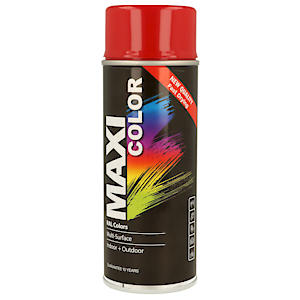 MAXI COLOR Quick Drying Spray Paint Gloss Carmine Red 400ml