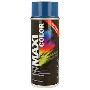 MAXI COLOR Quick Drying Spray Paint Gloss Gentian Blue 400ml