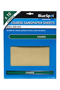 Blue Spot Tools 19855 Coarse Sandpaper, Black, 230 X 280 Mm