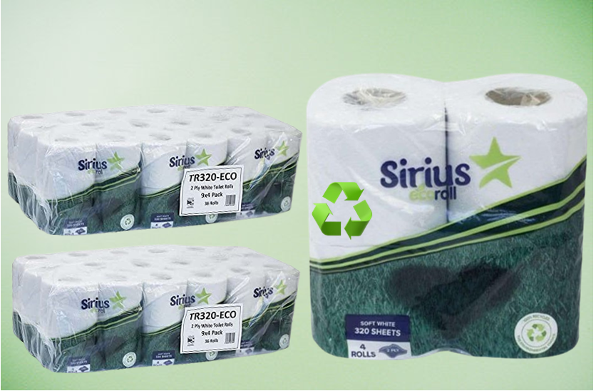 Eco Toilet Roll 2 Ply 320 Sheets 4's