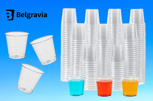 Belgravia 30ml/1oz  Plastic Shot Glasses (Pack of 100)