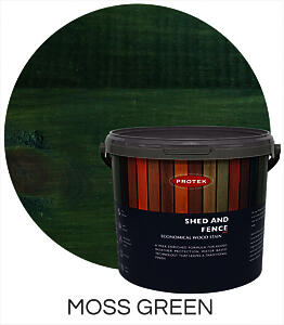 Protek Shed And Fence Stain Moss Green 5 Litres