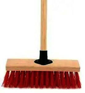 Bentley Industrial Red Brush Stiff Pvc Broom Head With Bracket, 11" Length