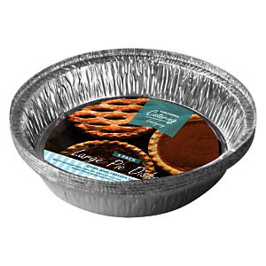 Kingfisher Foil Pie Dishes, Silver, Large, Pack Of 5