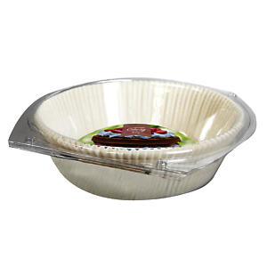 Kingfisher Round Cake Tin Cases, White, Pack Of 15