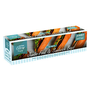 Kingfisher Jz1A 12 Jumbo Zipper Seal Bags, Transparent, One Size