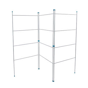 Jvl Plastic Caravan Indoor/Outdoor Three Panel Folding Clothes Airer Laundry Dryer, White