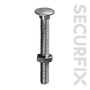 CARRIAGE BOLT ZP M6X40MM 20PK