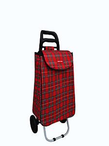 Tartan 2 Wheel Shopping Trolley