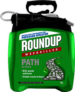 Roundup Optima Total Weedkiller | Paths & hard Surfaces | Ready To Use Pump 5L